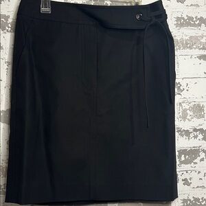 Etcetera Black Pencil Skirt with Side Tie Detail